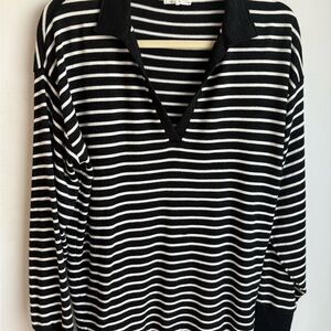 Rag & Bone Monochrome Striped Knit Top